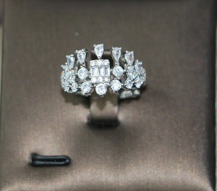 Bridal Zircon 3A Necklace Earrings Four-Piece Set