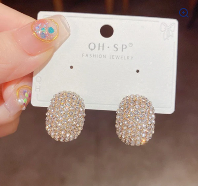 Diamond Droplet Shaped Earrings